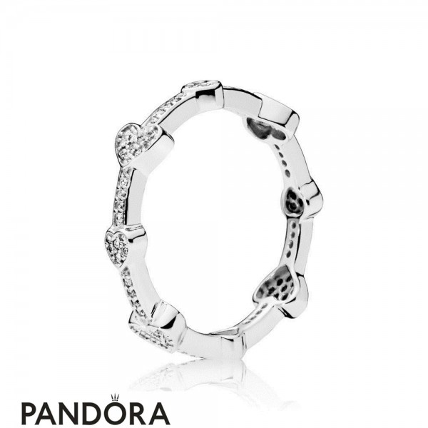 Women's Pandora Jewellery Alluring Hearts Ring