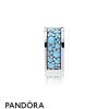 Women's Pandora Jewellery Arcs Of Love Clip Cyan Blue Crystal
