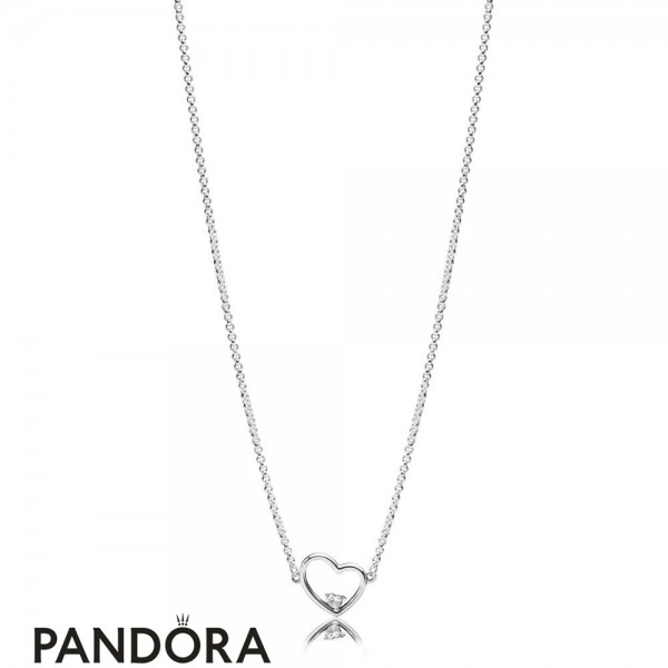 Women's Pandora Jewellery Asymmetric Hearts Of Love Necklace