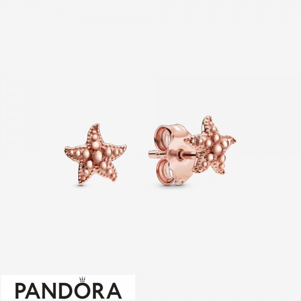 Women's Pandora Jewellery Beaded Starfish Stud Earrings