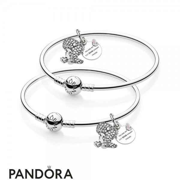 Women's Pandora Jewellery Best Friends Pave Dinosaur Bangle Set