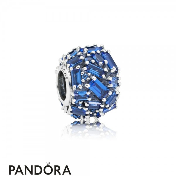 Women's Pandora Jewellery Blue Chiselled Elegance Charm