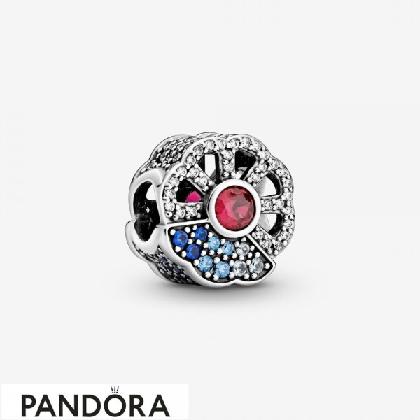 Women's Pandora Jewellery Blue & Pink Fan Charm