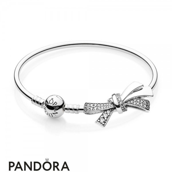 Women's Pandora Jewellery Brilliant Bow Bangle Gift Set
