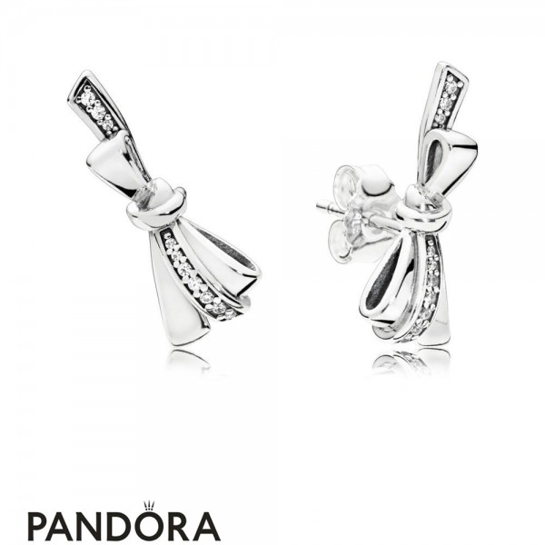 Women's Pandora Jewellery Brilliant Bow Earring Studs