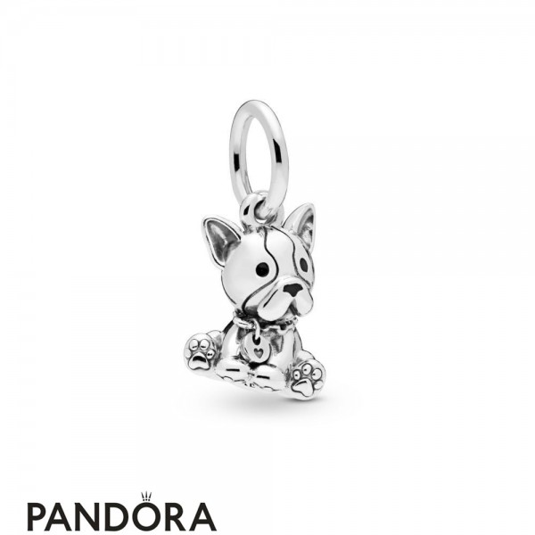 Women's Pandora Jewellery Bulldog Puppy Dangle Charm