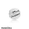 Women's Pandora Jewellery Charm De Noel 2019 Merry Christmas In Silver