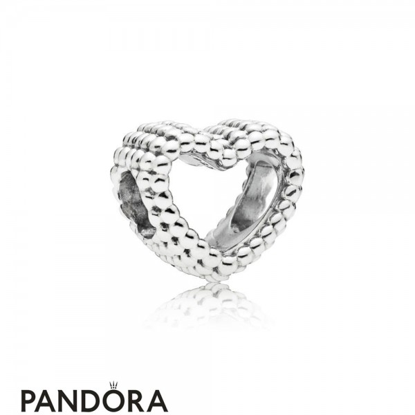 Women's Pandora Jewellery Charm Heart Perled In Silver