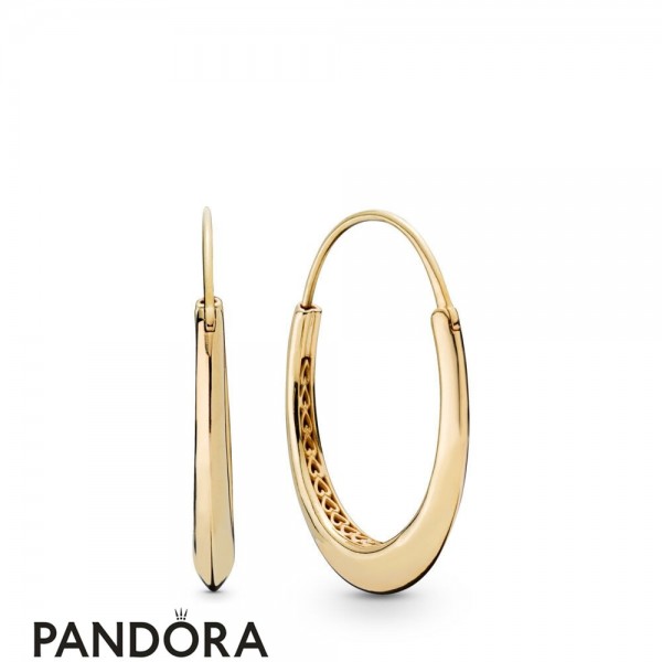 Women's Pandora Jewellery Chunky Hoop Earrings Pandora Jewellery Shine