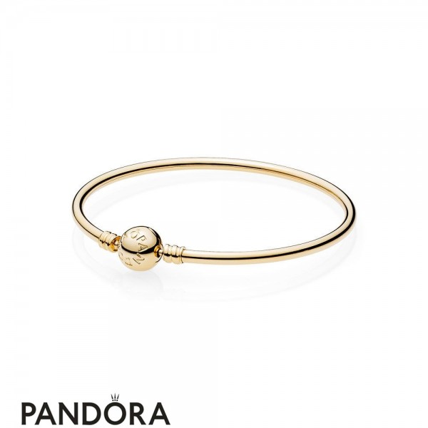 Pandora Jewellery Collections 14K Gold Bangle W Signature Clasp