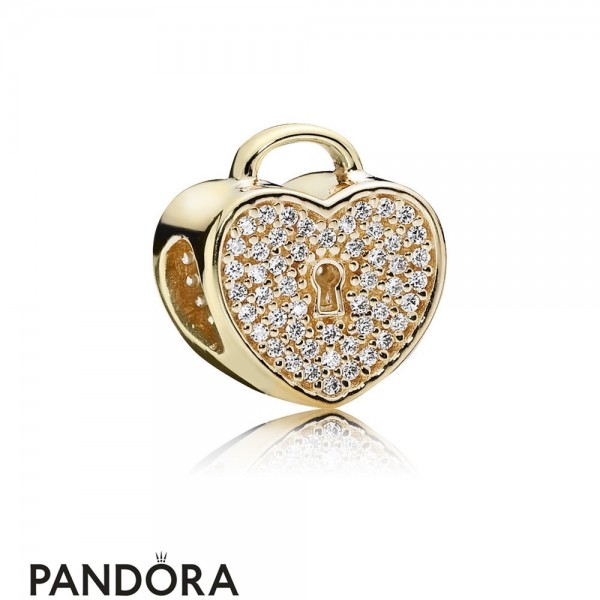 Pandora Jewellery Collections Heart Lock Charm 14K Gold