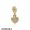 Pandora Jewellery Collections Pave Hanging Heart Pendant Charm 14K Gold Diamond
