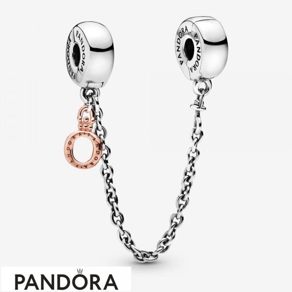 Women's Pandora Jewellery Crown O Safety Chain Charm
