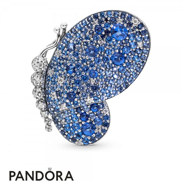 Women's Pandora Jewellery Dazzling Blue Butterfly Brooch