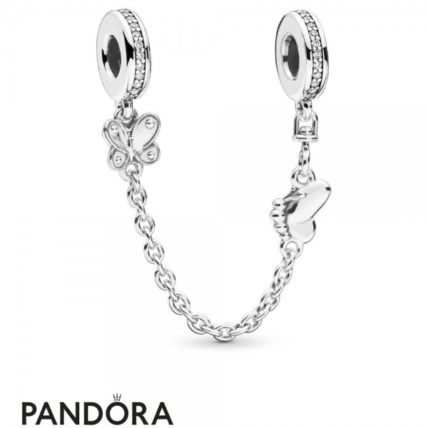 Women's Pandora Jewellery Decorative Butterflies Safety Chain