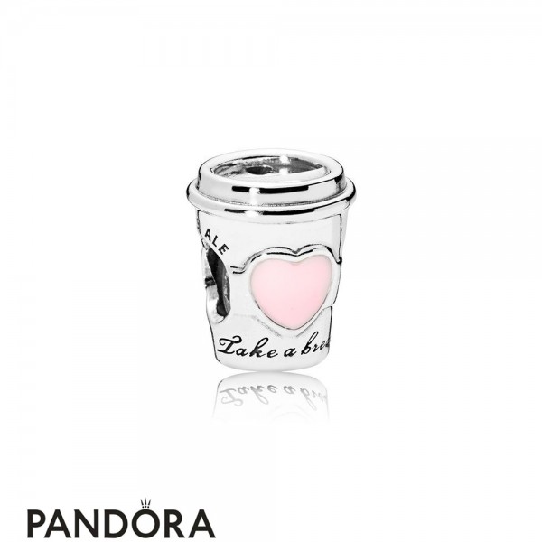 Women's Pandora Jewellery Drink To Go Charm Pink Enamel