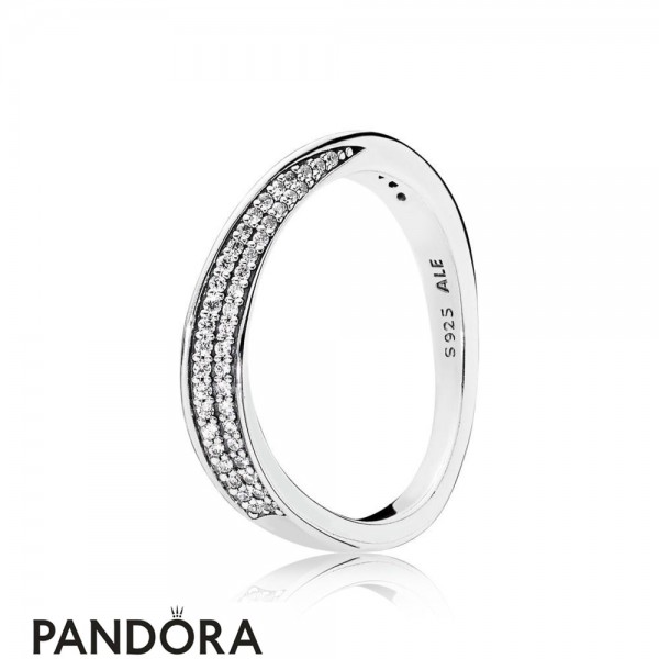 Women's Pandora Jewellery Elegant Waves Ring