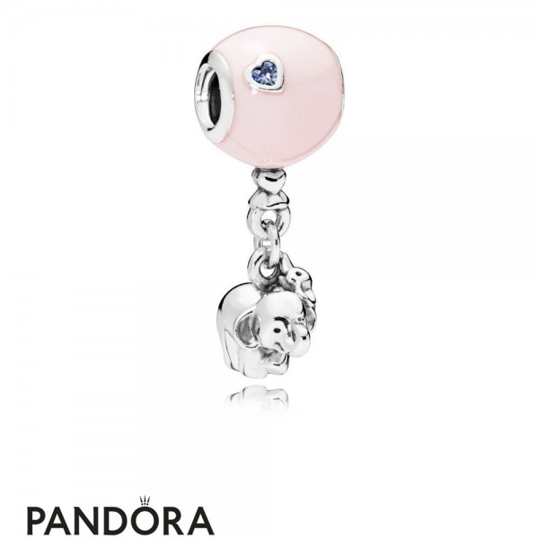 Women's Pandora Jewellery Elephant And Pink Balloon Hanging Charm