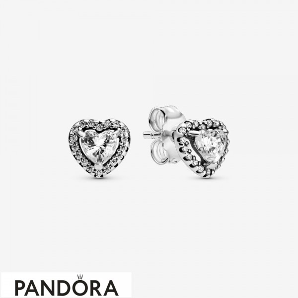 Women's Pandora Jewellery Elevated Heart Stud Earrings