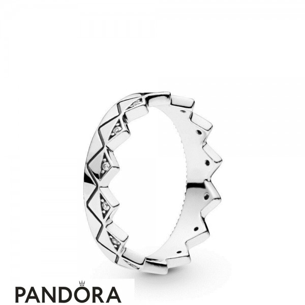 Women's Pandora Jewellery Exotic Crown Cz Ring