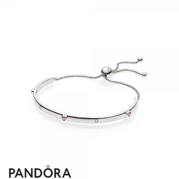Women's Pandora Jewellery Explosion Of Love Bracelet Fancy Fuchsia Pink