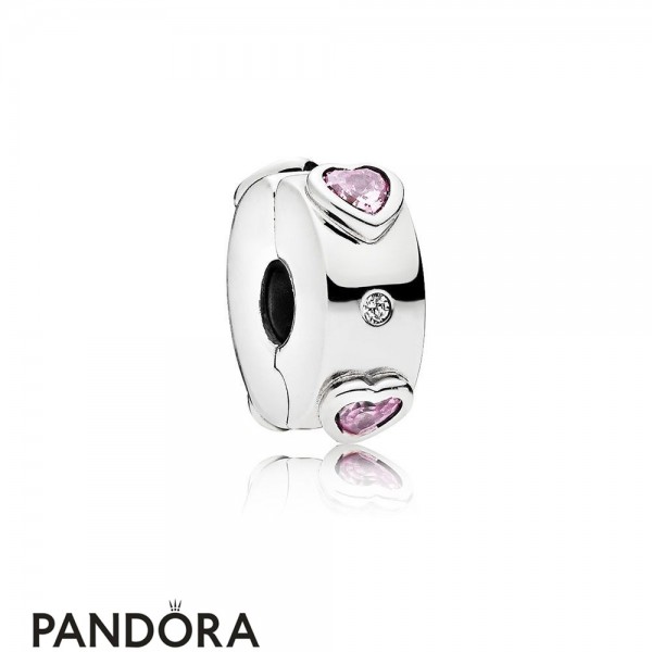 Women's Pandora Jewellery Explosion Of Love Clip Fancy Fuchsia Pink