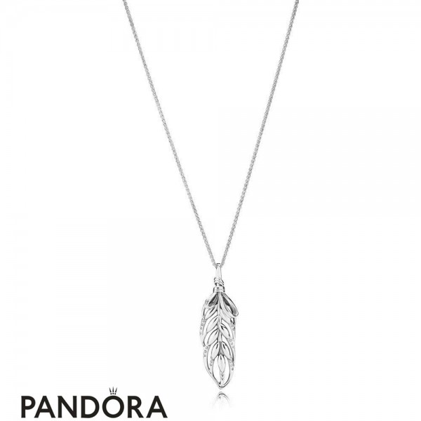 Women's Pandora Jewellery Floating Grains Necklace With Pendant