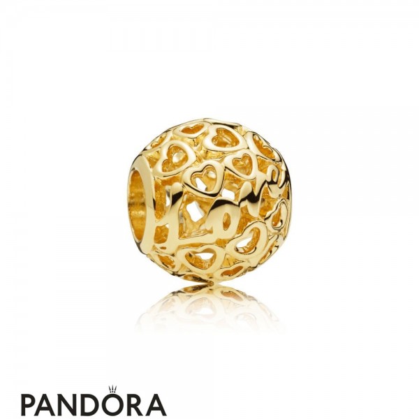 Women's Pandora Jewellery Glowing With Love 14Ct Gold Charm