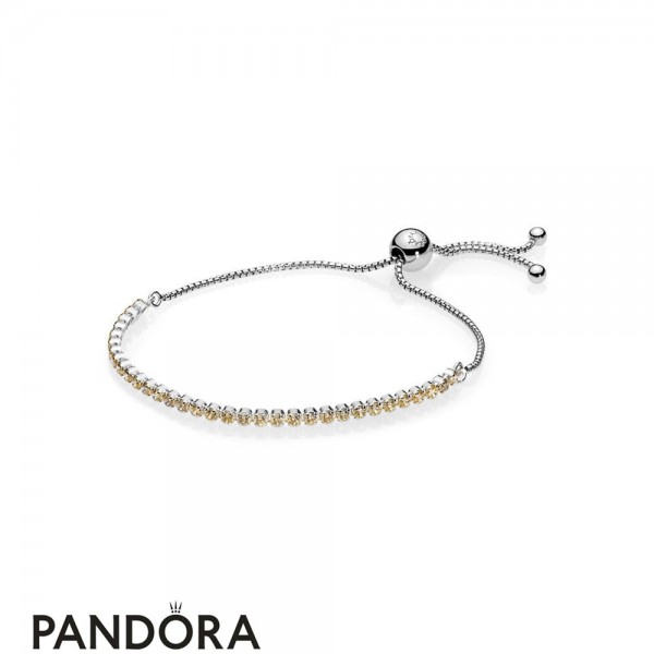 Women's Pandora Jewellery Golden Sparkling Strand Bracelet