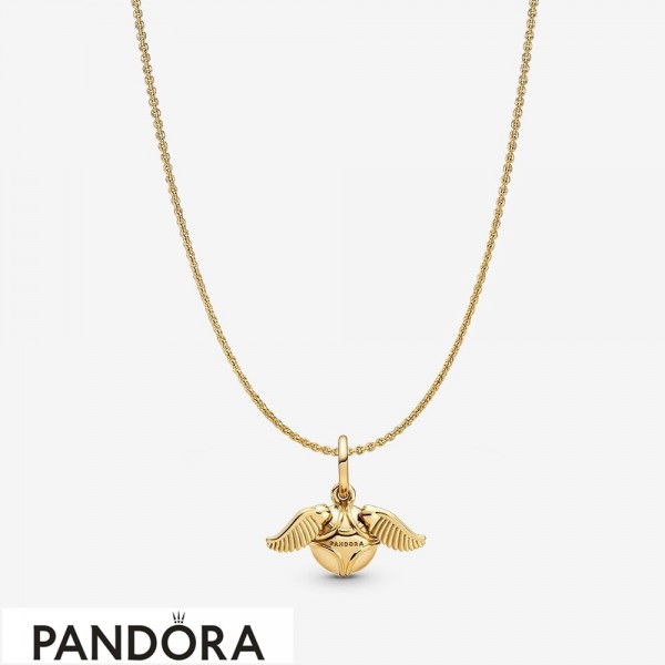 Women's Pandora Jewellery Harry Potter Golden Snitch Necklace