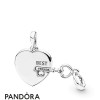 Women's Pandora Jewellery Heart And Key Necklace Pendant
