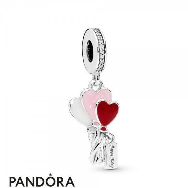 Women's Pandora Jewellery Heart Balloons Dangle Charm