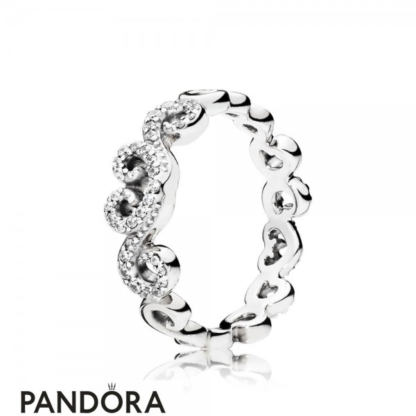 Women's Pandora Jewellery Heart Swirls Ring