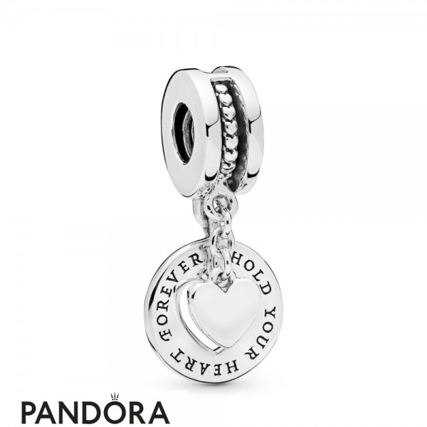 Women's Pandora Jewellery Hold Your Heart Split Dangle Charm