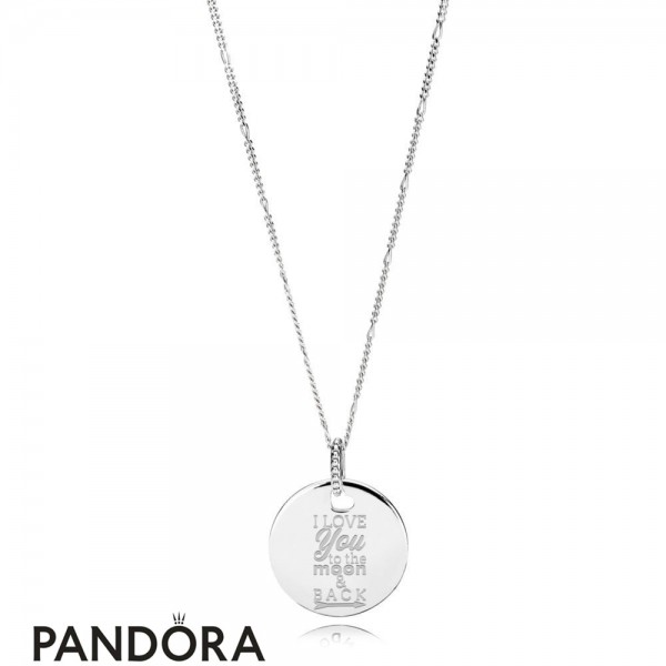 Women's Pandora Jewellery I Love You To The Moon & Back Necklace