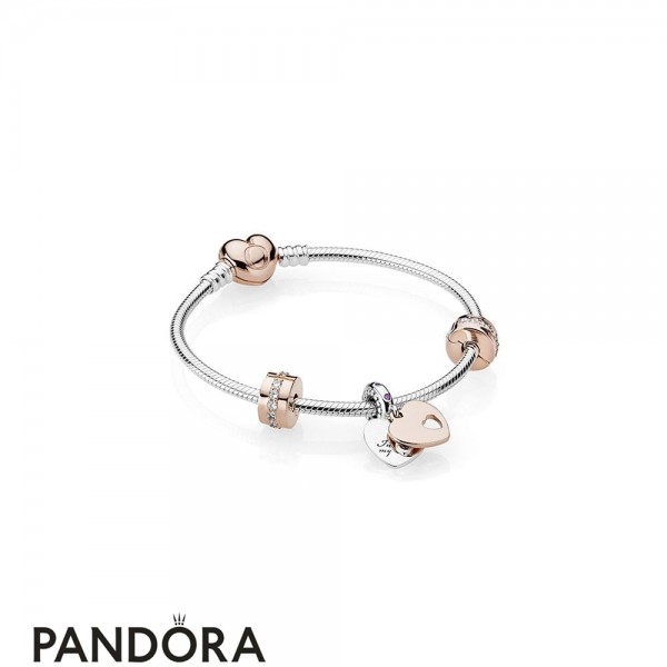 Women's Pandora Jewellery In My Heart Bracelet Gift Set Pandora Jewellery Rose And Multi Colored Crystals