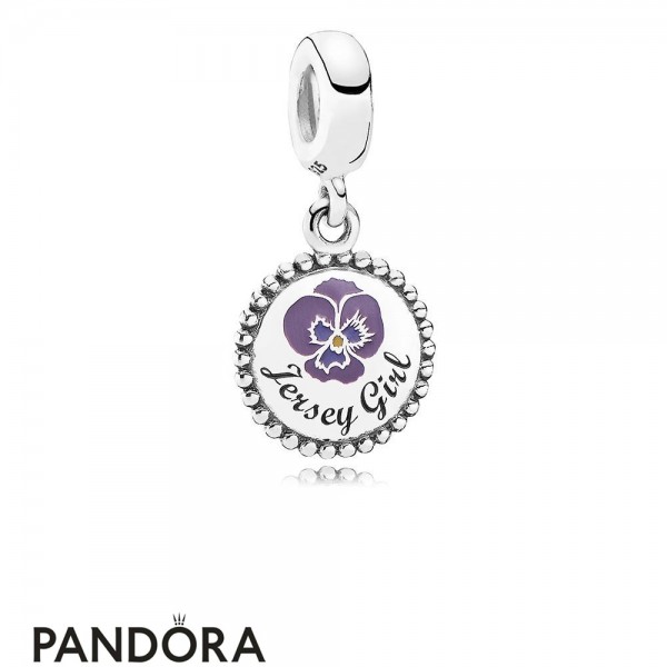 Women's Pandora Jewellery Jersey Girl Dangle Charm Mixed Enamel