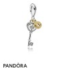 Women's Pandora Jewellery Key To My Heart Pendant Charm