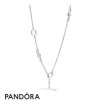 Women's Pandora Jewellery Knotted Hearts Necklace