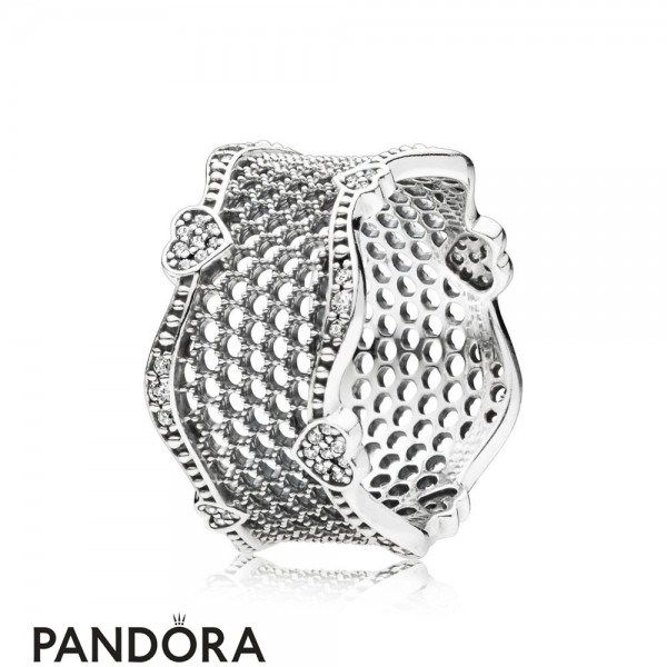 Women's Pandora Jewellery Lace Of Love Ring