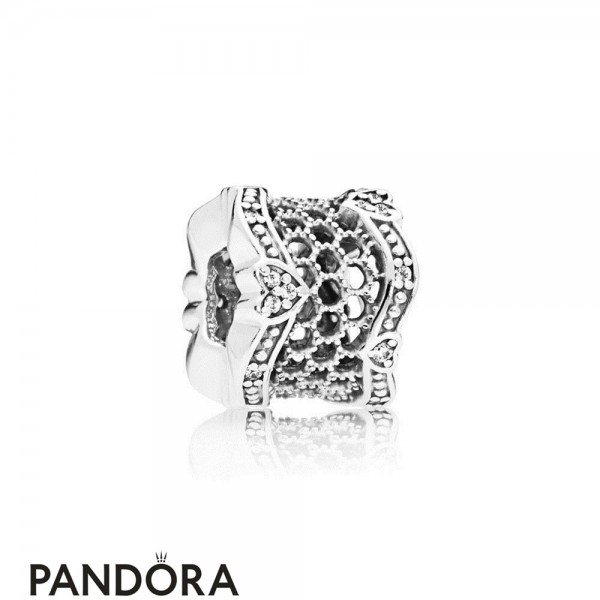 Women's Pandora Jewellery Lace Of Love Spacer Charm