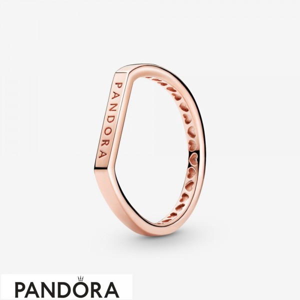 Women's Pandora Jewellery Logo Bar Stacking Cz Ring
