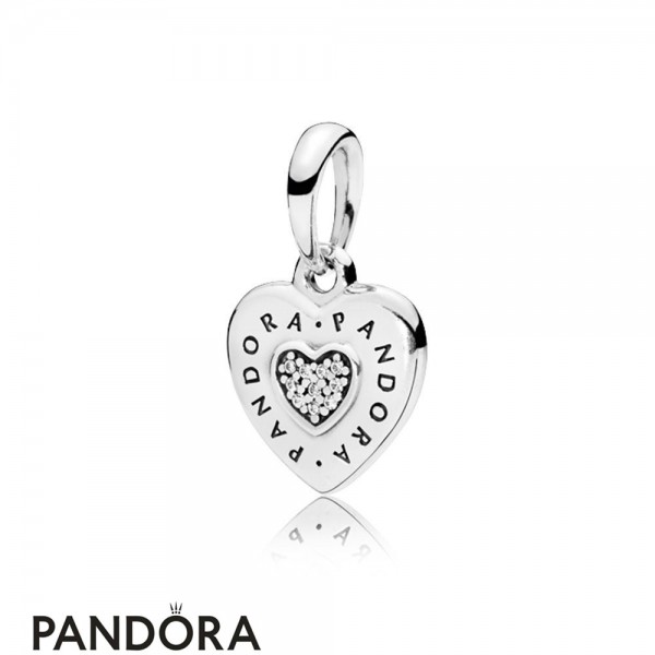 Women's Pandora Jewellery Logo Heart Necklace Pendant
