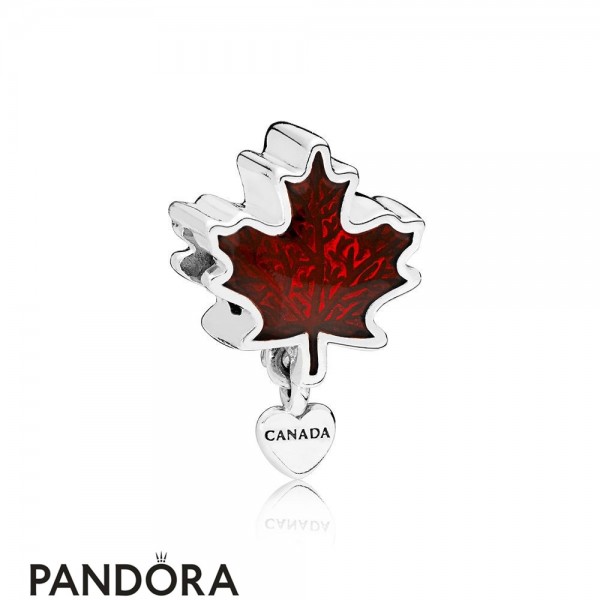 Women's Pandora Jewellery Love Canada Charm Red Enamel