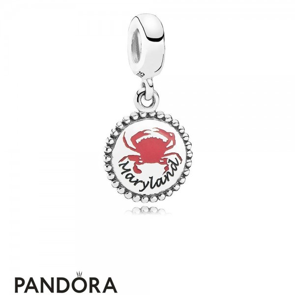 Women's Pandora Jewellery Maryland Crab Dangle Charm Mixed Enamel