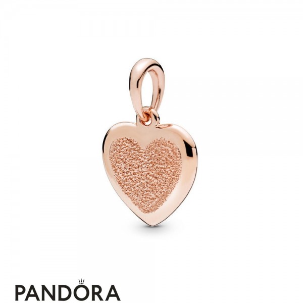 Women's Pandora Jewellery Matte Brilliance Heart Pendant Pandora Jewellery Rose