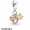 Women's Pandora Jewellery Mixed Metal Horseshoe Clover And Ladybird Hanging Charm