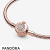 Pandora Jewellery Moments Sparkling Crown O Snake Chain Cz Bracelet