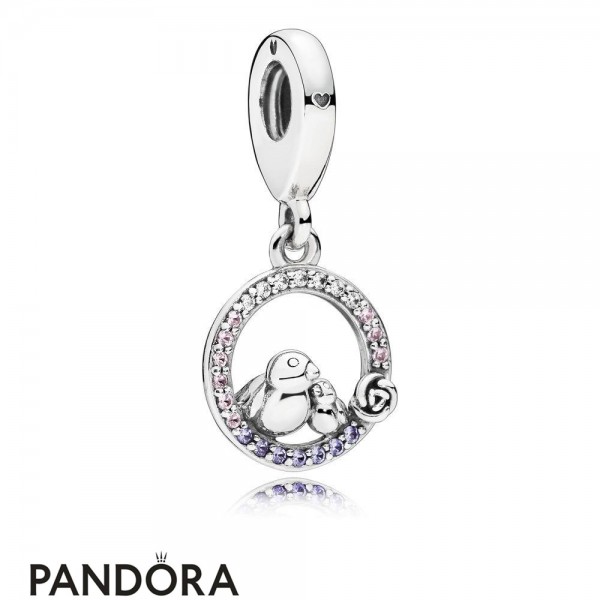 Women's Pandora Jewellery Mother And Baby Bird Hanging Charm