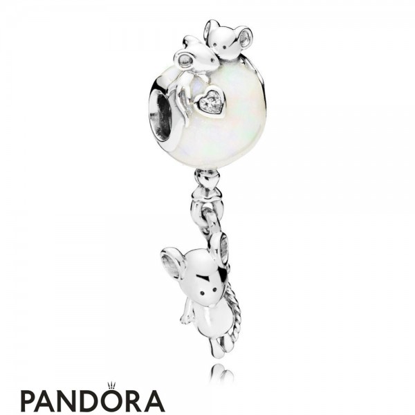 Women's Pandora Jewellery Mouse And Balloon Hanging Charm